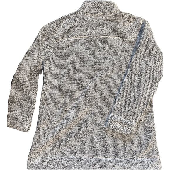 Soft Surroundings Sz Med 1/4 Zip Gray Mock Cozy Fleece Loungewear Pullover - Picture 2 of 8